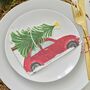 Festive Car Paper Christmas Napkins X 16, thumbnail 1 of 2