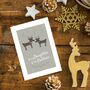 'Daughter And Her Partner' Christmas Card Reindeer, thumbnail 1 of 10
