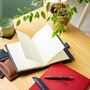 Personalised Premium Leather Notebook With Pen Holder, thumbnail 4 of 12