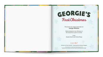 Personalised Children's Book, Baby's First Christmas With Family, 2 of 12