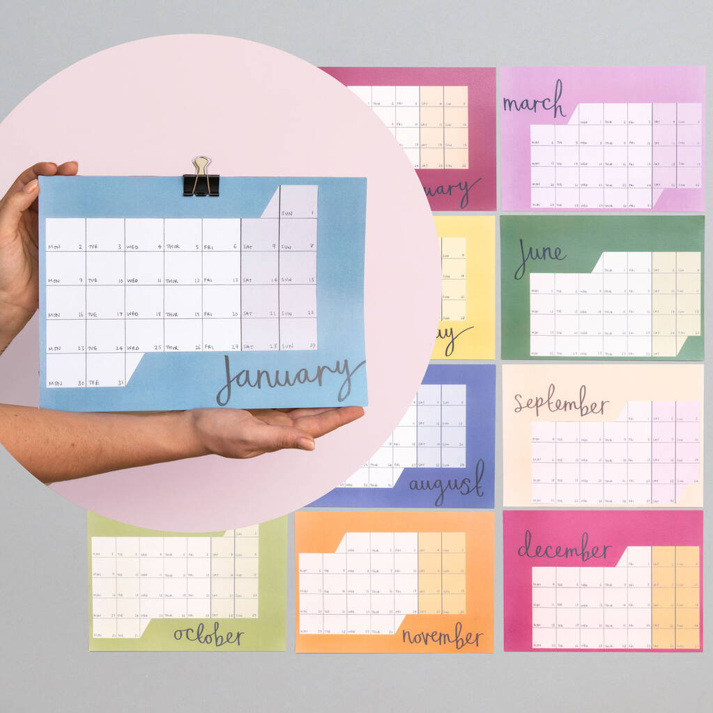 2023 Wall Calendar A4, Recycled Paper, 1 of 10