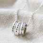 Personalised Sterling Silver Disc Bead Necklace, thumbnail 4 of 9