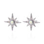 Serin Star Opal Stud Earrings, thumbnail 7 of 8