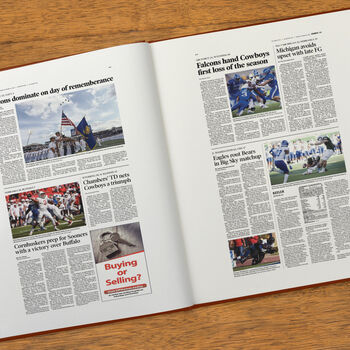 Air Force Falcons College Football Personalised Gift Newspaper History Book, 4 of 12