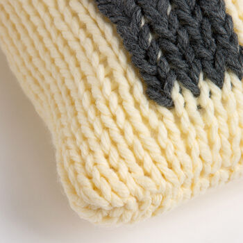 Monogram Cushion Cover Knitting Kit, 4 of 6
