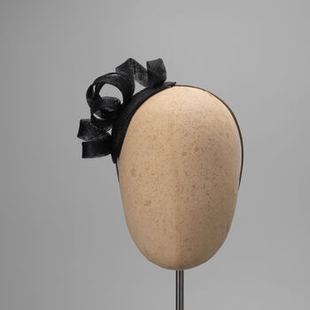 Black Looped Fascinator 'Joelle', 3 of 8