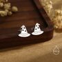 Sterling Silver Tiny Witch Hat Stud Earrings, thumbnail 1 of 12