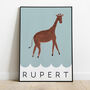 Personalised Children's Giraffe Print, thumbnail 2 of 3