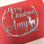 Personalised Reindeer Christmas Card, thumbnail 5 of 11
