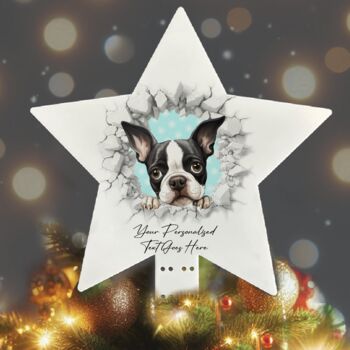Personalised Christmas Boston Terrier Break Through, 9 of 10