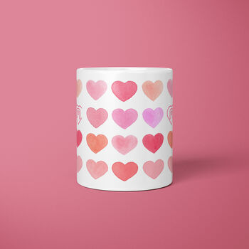Red Love Heart Personalised Mug Premium Quality, 3 of 6