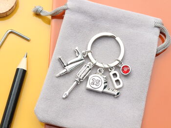 Builder Personalised Keyring Gift For Diy Fan, 5 of 8