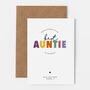 Personalised Best Auntie Birthday Card, thumbnail 2 of 2