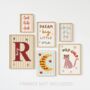 Personalised Childrens Wall Print Set 'love you to the moon and back', thumbnail 1 of 4