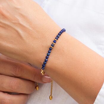 September Birthstone Lapis Lazuli Bracelet, 2 of 8