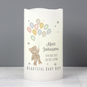 Personalised Baby Teddy Night Light LED Candle, 3 of 3