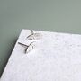 Sterling Silver Sharp Leaf Stud Earrings, thumbnail 6 of 8