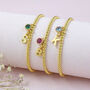 Personalised Gold Plated Beaded Birthstone Bracelet, thumbnail 2 of 10