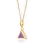 Geometric Purple Triangle Charm Necklace, thumbnail 3 of 9