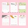 2026 Green And Pink Daisy Calendar, thumbnail 2 of 5