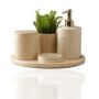 Four Pieces Beige Marble Bathroom Set, thumbnail 2 of 2