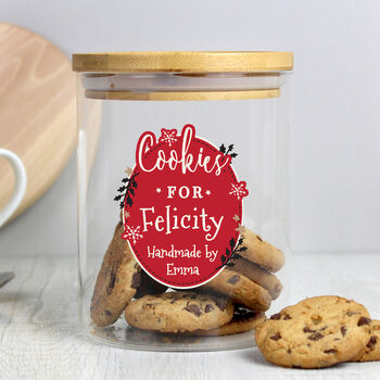 Personalised Christmas Cookie And Sweets Jar, 3 of 4