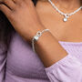 Silver Heart T Bar Chain Bracelet, thumbnail 1 of 6