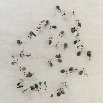 Holly Berry Vintage Christmas Garland, 2 of 2