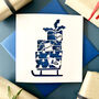 Presents Sled Personalised Family Christmas Card, thumbnail 1 of 4