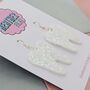 Tooth Glitter Earrings / Dentist Graduation Gift / Dental Hygienist Statement Dangles / Tooth Fairy Novelty Jewellery, thumbnail 9 of 10