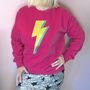 Pink Lightning Bolt Sweatshirt, thumbnail 3 of 3