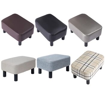 Small Footstool Ottoman Footrest Padded Stool Seat, 11 of 11