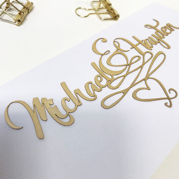Personalised Entwined Names Wedding/Engagement Card, 6 of 12