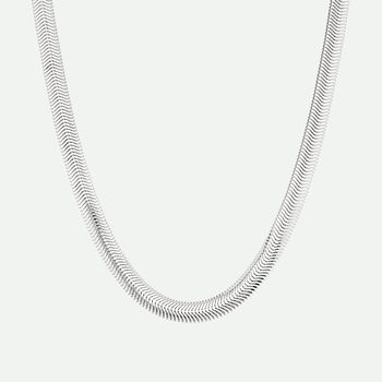 Sterling Silver Snake Chain Necklace 17 Inch, 2 of 4