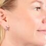 Sterling Silver Celestial Star Huggie Hoop Earrings, thumbnail 9 of 12