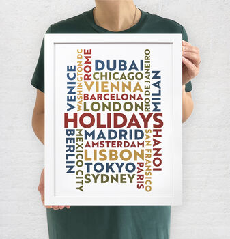 Handmade Personalised Word Art Poster Print, 9 of 12