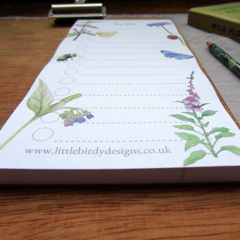 Wildflowers 'To Do' List Notepad, 6 of 10