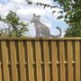 Rusty Metal Cat Smiling Cat Fence Topper Gift Idea, thumbnail 5 of 10