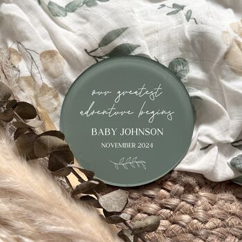 Greatest Adventure Personalised Baby Announcement Sign, 2 of 6