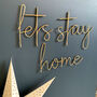 Lets Stay Home Wire Wall Words, thumbnail 3 of 4