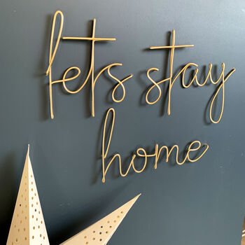 Lets Stay Home Wire Wall Words, 3 of 4