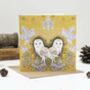 'Barn Owls And Leaves' Greeting Card, thumbnail 1 of 2