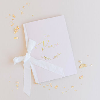 His And Her Gold Foil Vow Books, 5 of 6