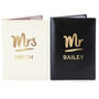 Personalised Mr And Mrs Leather Passport Holders Set, thumbnail 2 of 3