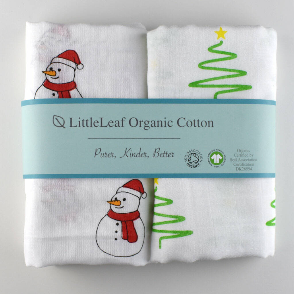 Christmas Muslin Pack Of Two, 1 of 5