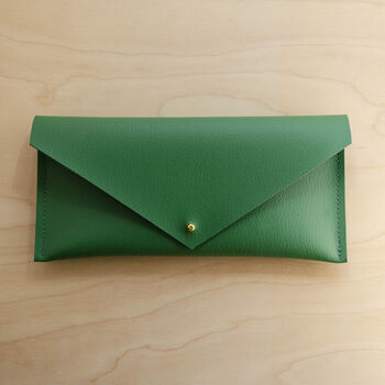 Personalised Recycled Leather Clutch Purse, 4 of 12
