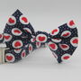 Red Hearts On Navy Dog Bow Tie, thumbnail 10 of 11