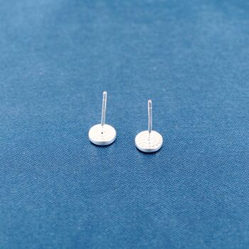 Black Onyx Stone 10 Mm Stud Earrings, Sterling Silver Unisex Studs, 5 of 7