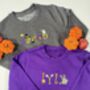 Kids Halloween Personalised Embroidered Sweatshirt, thumbnail 3 of 6