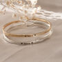 Mama Skinny Brass Bangle In Gold Or Silver Finish, thumbnail 1 of 12